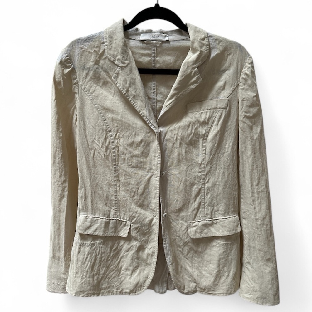 Vintage Linen Prada Blazer